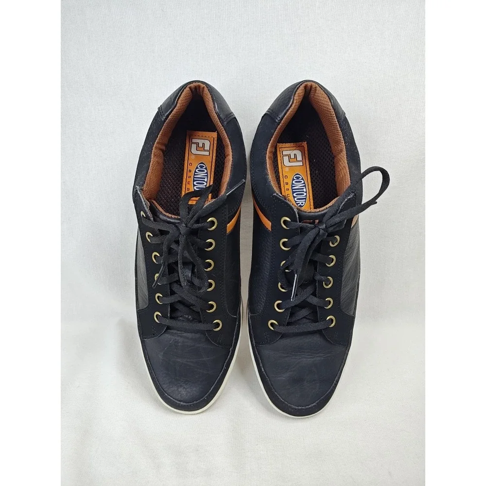 Footjoy 54284 Contour Casual Spikeless Golf Shoes Size 10 M Black Mens Sneaker,